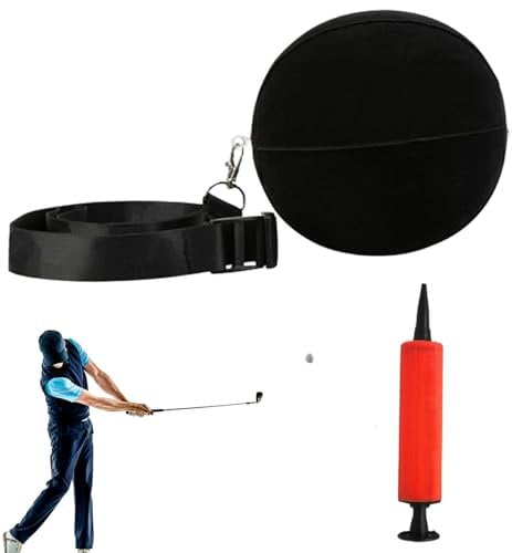 Golf Training Aids Swing Trainer Aid Smart Assist Practice Ball Teaching Posture Correction Training Adjustable Intelligent Arm Motion Guide Golf Inflatable Impact Ball Posture Correction Practice
