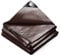 VOUNOT® Bâche de Protection en Polyéthylène 240g/m² Imperméable Ultra Lourde et Résistante Revêtue des Deux Côtés avec Oeillets en Aluminium Marron 3x4m