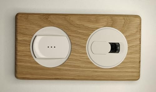 Plaque double en bois pour interrupteur/prise (Compatible Legrand® Céliane)