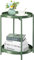 danpinera Beistelltisch Rund, Kleiner beistelltisch mit herausnehmbaren 2 Tabletts, beistelltisch rund Metall für Wohnzimmer Schlafzimmer, Side Table Outdoor für Terrasse Dunkelgrün