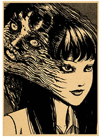 IGHSNZUH Holzpuzzle, 1000 Teile, Japanisches Anime-Junji-Ito-Poster, Vintage-Cartoon-Puzzles, Lernspielzeug Für Erwachsene, Geburtstagsgeschenk