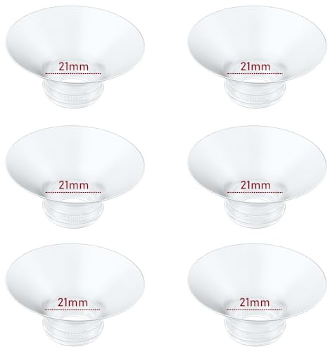 Flange Insert 21mm Compatible with Momcozy M5/M6/M9/Air1/W1/S12 pro/S9 pro/V1 pro/V2 pro Breast Pump Replacement Accessories, for Momcozy Flange Inserts Replacement Parts,6 Piece Set-21mm