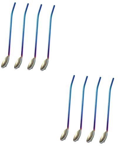 TOPBATHY 8 Uds Cuchara Con Pajitas Cuchara Para Colador De Pajitas Cuchara Para Miel Reutilizable Reutilizable