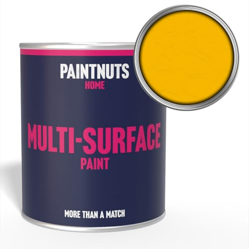 Paintnuts Multi-Surface Paint - RAL-1021 - COLZA YELLOW Matt 1L Tin
