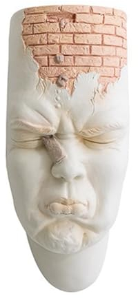 Guihydur Nordische Abstrakte Wandvase mit Menschlichem Gesicht, Wandvase mit Horror-Menschengesicht, Wandbehang, Blumentopf, Menschliches Porträt, Wandpflanzer, Heimdekoration, Hohe Qualität