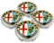 ZVUOPLGV 4 Nabenabdeckung, Für 60 mm Alfa Romeo 159 156 Giulietta Mito Giulia Spider Brera Radkappen Emblem Auto Radnabenkappen Felgen Aufkleber Dekoration Radkappen