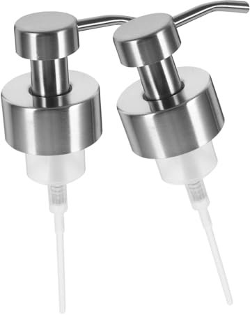 STOBAZA 2pcs Soap Dispenser Pump Head Shampoo Dispenser Bottle with Pump Pump Bottle Pump Dispensing Pump Bottle for Foam Pump Stylish Lotion Pump Head Stainless Steel Silver