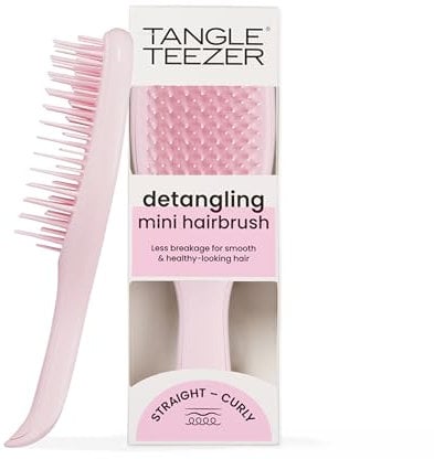Tangle Teezer Ultimate Detangler Haarbürste, beseitigt Knoten & reduziert Bruch, Mini-Haarbürste für Reisen, kleine Hände & alle Haartypen, Millennial Pink