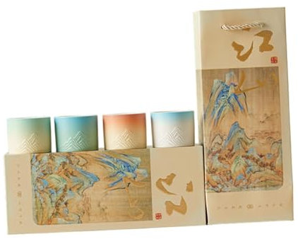 Luwecf Set di Tazze da tè in Ceramica, Collezione Creativa E Regalo per