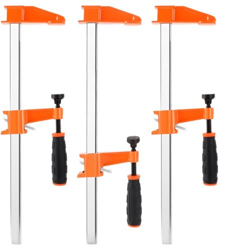 YAYODS Set di 3 morsetti a vite, apertura alare 300 mm, profondità 60 mm, ghiera grande per legno, guide di guida, fissaggio preciso