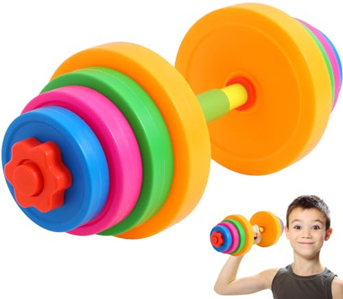 BESPORTBLE Verstellbares Langhantel-Set Für Kinder – Ideal Für Gewichtheben - Fitness Und Rollenspiele – Bunte Kunststoff Hanteln Für Kleinkinder Und Anfänger – Spaß Beim Training Und Spiel