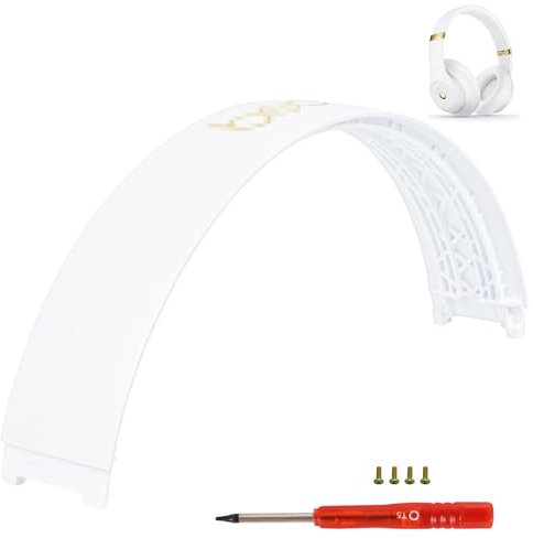 Beat Studio 3 Replacement Headband as Same as Stock Arch Band Parts Repair Kit Compatible with Beats by Dre Studio 3 (A1914) and Studio 2 Wired/Wireless (B0500/B0501) Over-Ear Headphones (White)