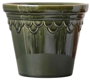 GLigeT Pots de Fleurs Pot de Plante Rond de Couleur Turquoise, Pot de Fleur de Table en céramique avec Trou de Drainage, for Balcon, Salon, Cuisine, Jardin, conteneur de Plantes Pots de Plantes