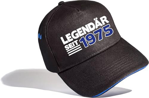 Geburtstagsgeschenk für Männer: Legendär seit 1975 - Cap zum 50. Geburtstag - Kappe Papa Hut Baseball Herren (One Size)
