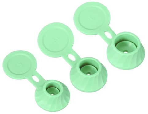 sourcing map 3 Pcs Bottle Emptying Caps 3 Sizes Shampoo Upside Down Flip It Bottle Caps Kit Inverted Leak-Proof Cap for Shower Gel Bottles Lotions Shampoos Kitchen Condiments, Green