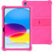 Funda protectora para tablet Apple iPad A16 2025 de 11 pulgadas, funda de silicona a prueba de golpes, delgada y duradera, impermeable, antiarañazos, color rosa