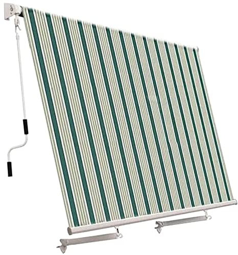 La zappa Tenda da sole a caduta per esterno senza cassone (Verde/Bianco, 100 x h 250 cm)