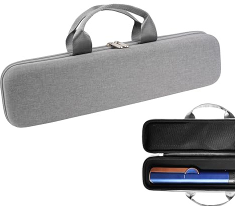 Custodia da viaggio compatibile con piastra Dyson Airstrait, Airstrait HT01, custodia per il trasporto di piastra per capelli in poliuretano rigido, custodia per casa e vacanze, compatibile con borsa