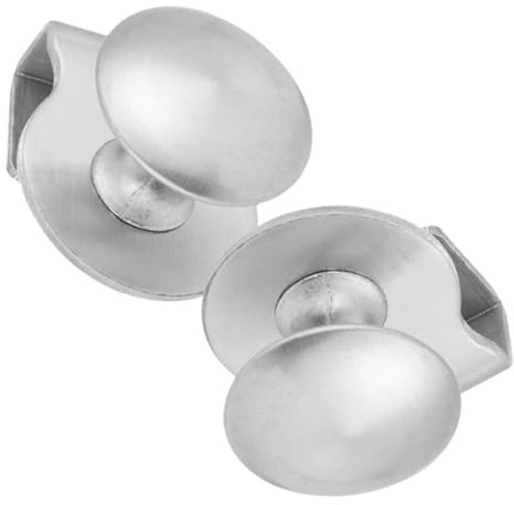 HAMPPLIES 2 Stück Glas Türgriffe aus Edelstahl für Glastüren, Silber | Badezimmer und Küchen, Glatte Oberfläche, Feine Verarbeitung, Angenehmes Griffgefühl, ohne Grate