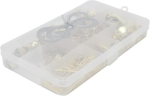 Strumenti compatibili con Ganci per cornici per quadri 250 pezzi Kit di ganci per quadri assortiti Kit di ganci per quadri Ganci per quadri Ferramenta per appendere quadri da parete