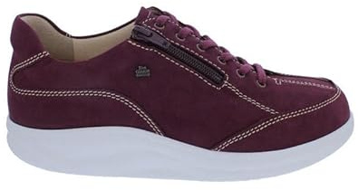 Finn Comfort Halbschuh Otaru 2913-007527, Finnamic Abrollsohle, Nubukleder, Dunkelrot, Weiche Fußbettung zum Wechseln Rot