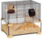 Ferplast Käfig für Hamster oder Mäuse Karat 60 Kleine Nagetiere, Zwei Ebenen mit Zubehör, aus Glas und Metallgitter