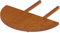 Ansteckplatten Set 40x80 Rund Kirschbaum Rio Classico oder Rio Kanto Pinie 2X Tischverlängerung Echtholz Größe & Farbe wählbar für Esszimmertisch Tisch ausziehbar Brasilmöbel