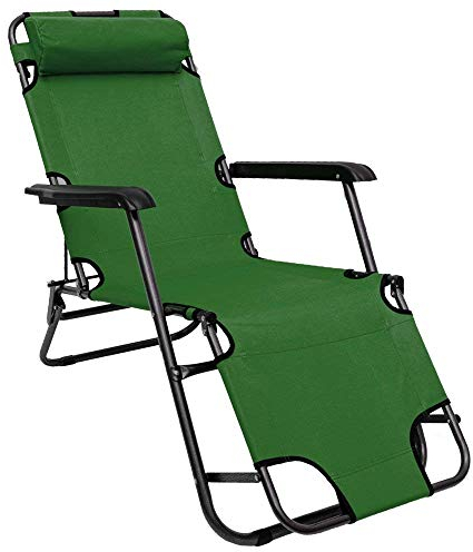 AMANKA Liegestuhl klappbar 155x60cm - leichte Klappliege Relaxstuhl Gartenstuhl Campingstuhl