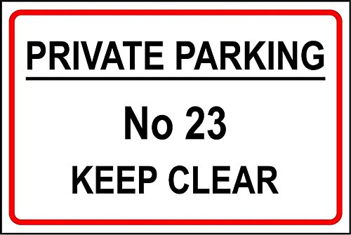 Personalised private no parking sign - 3mm Aluminium sign 300mm x 200mm