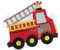 Aufnäher großes Feuerwehrauto Applikation Bügelbild Patch Handmade gestickt für Kinder Baby