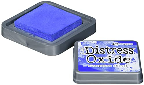 Ranger Tim Holtz Distress Oxide Ink pad Blueprint Sketch, Blau, 7.5 x 7.5 x 1.9 cm