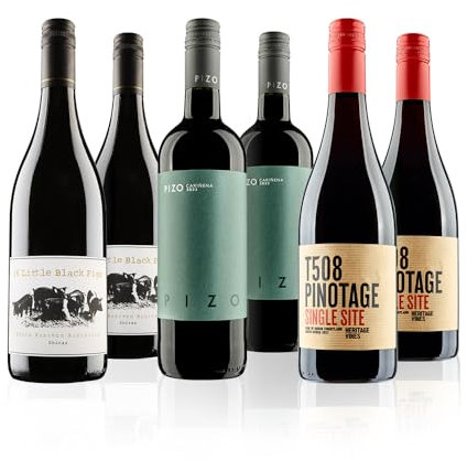 Virgin Wines - Red Wine Gift Selection - 6 Bottles (75cl) - Carinena, Shiraz & Pinotage