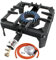 NJ GB-29 Large Gas Boiling Ring Cast Iron Burner Camping Stove Outdoor Catering LPG Cooker 8kW (Butane 21mm Clip-on)