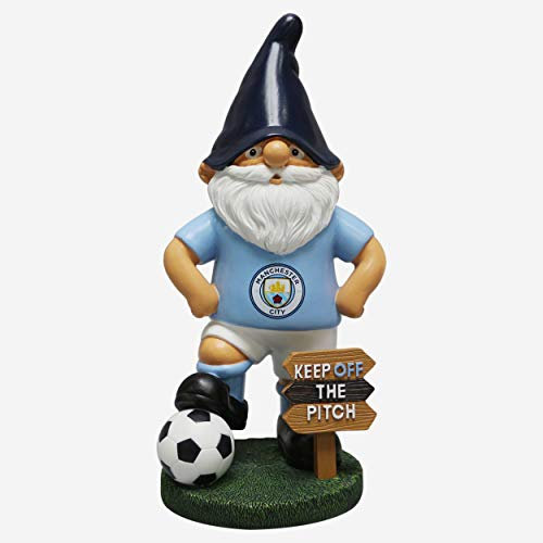 FOCO FOCO EPL Manchester City FC Football Premier League Keep Off The Pitch Garden Gnome Ornament Indoor/Outdoor…