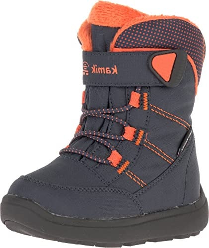 Kamik Jungen Unisex Kinder Stance2 Schneestiefel, Navy Flame (NFL), 25 EU