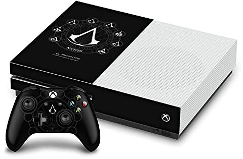 Head Case Designs Licenza Ufficiale Assassin's Creed Creste eredità Logo Vinile Sticker Gaming Pelle Adesivo Compatibile con Xbox One S Console And Controller Bundle