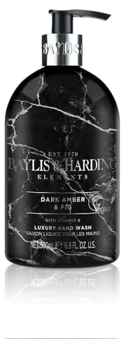 Baylis & Harding Dark Amber & Fig Elements Handwäsche, 500 ml (1 Stück) – Vegan Friendly