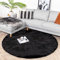 FRAAI | Home & Living Hochflor Teppich Rund - Comfy Supreme Schwarz - Shaggy, Einfarbig - Modern, Skandinavisch - Wohnzimmer, Esszimmer, Schlafzimmer - Fellteppich - Carpet