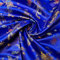Tissu Brocart Chinois Traditionnel Dragon Robe Brodée Satin Soie Oriental (Bleu Royal)