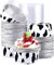 Ramequins en aluminium avec couvercles, 50 pièces de 141,7 g, moules de cuisson en aluminium recyclable, pour muffins, cupcakes, avec couvercles, couleur vache