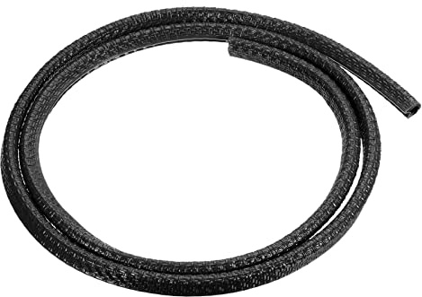 PATIKIL 1mx6mmx8mm Rubber Edge Trim, Metal Sharp Deck Edge Protector U Channel Guard Corner Protection Doors Seal Strip for Skateboard Table Door Window, Black