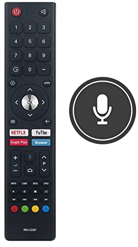New RM-C3367 Remote Control Replacement - VINABTY RM-C3367 TV Replace Remote Control fit for JVC Smart LED Android TV RM-C3367 RM C3367 RMC3367 LT-50KC508 Remote Controller