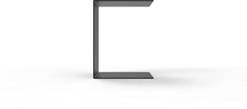 Mini Beistelltisch | Couchtisch | Metall | 26 cm x 20,5 x 20,5 cm | schwarz | Indoor & Outdoor | Made in Germany | C-Form