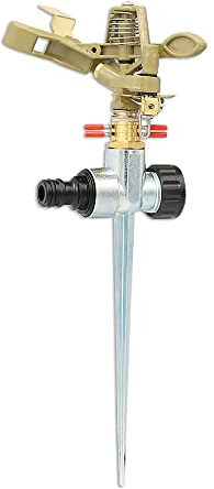 Rasensprenger verzinkt Reichweite 24m Kunststoff Impulsregner Erdspieß Kreisregner Sprinkler