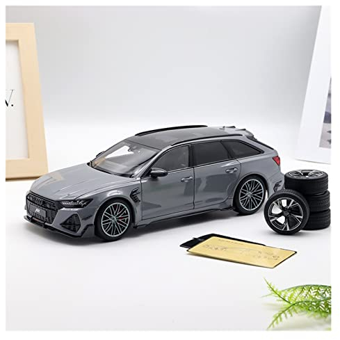 RCESSD Modelle sammeln 1/18 für Audi RS6 C8 Wagon 2020 Limited Die-Cast Modellauto Extra 4 Freiläufe für Autosammler Modell aus Druckguss (Farbe : Grau)