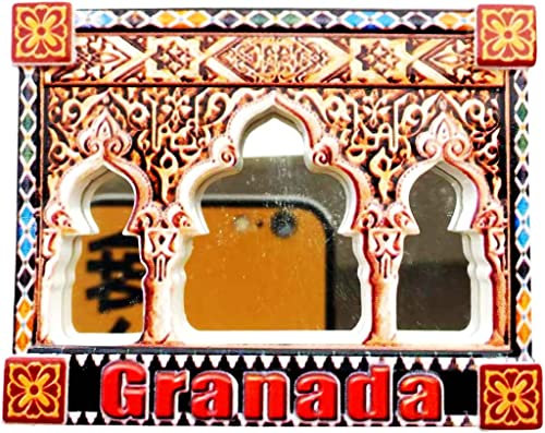 Generalife Granada España Espejo Imán Nevera Refrigerador Imán Decoración Pegatina Recuerdo Resina Artesanía Cocina Pizarra Blanca