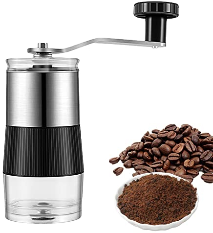 MISOYER Portable Coffee Grinder,Manual Coffee Grinder Burr | Coffee Bean Mill with Stainless Steel Handle for Home Traveling Hiking Or Camping