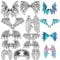 craspire Evil Wing Clear Stamps Witch Bat Gothic Transparente Gummistempel Silikonsiegel Stempeltagebuch Für Halloween DIY Scrapbooking Fotoalbum Dekorative Karten Herstellung Stempel Filmrahmen