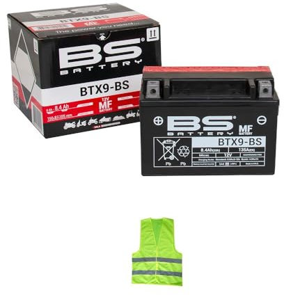 KOMPATIBEL MIT Piaggio Zip 4T 50 da Jahr 2000 al 2014 Batterie YTX9-BS BS BTX9-BS BEREITS UND AUFGELADEN FÜR DEN Gebrauch 8AH Ampere 12 Volt BATTERIEN 150X87X105MM