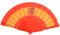 F2 ESPAÑA - Abanico Flamenco de Plastico Rojo y Amarillo,Escudos de Armas, Abanico de plástico España, Accesorio de Moda,